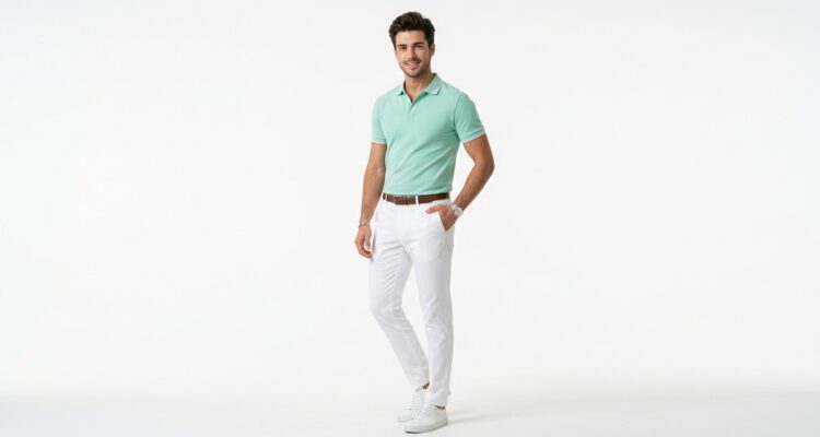mint polo shirt AI Outfit Generators
