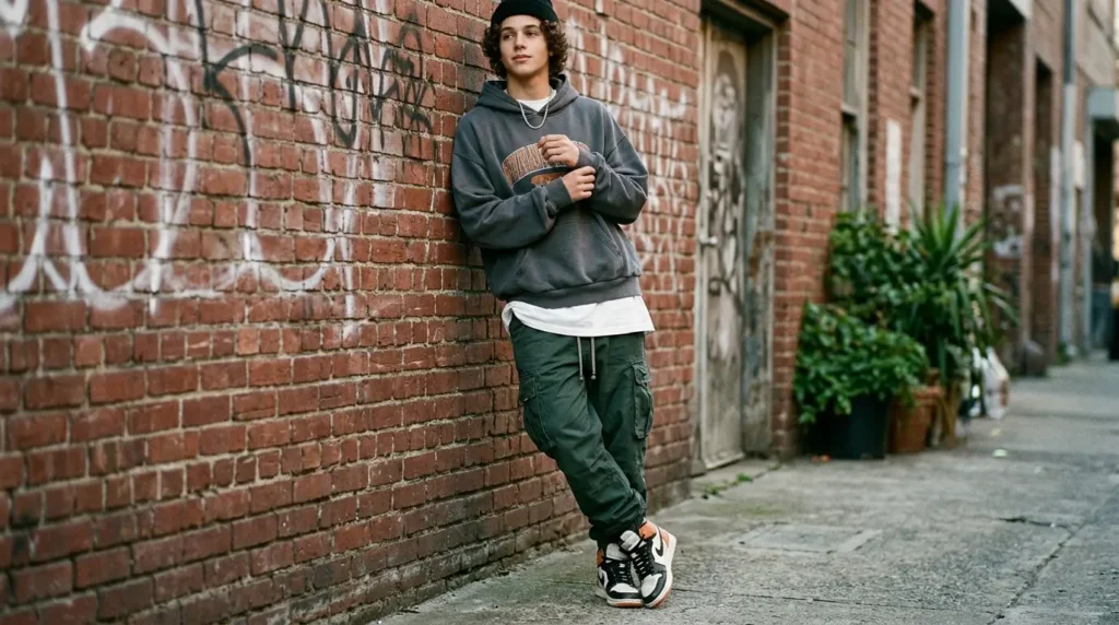 teen in streetwear casual Gemini Image Prompts For Boys